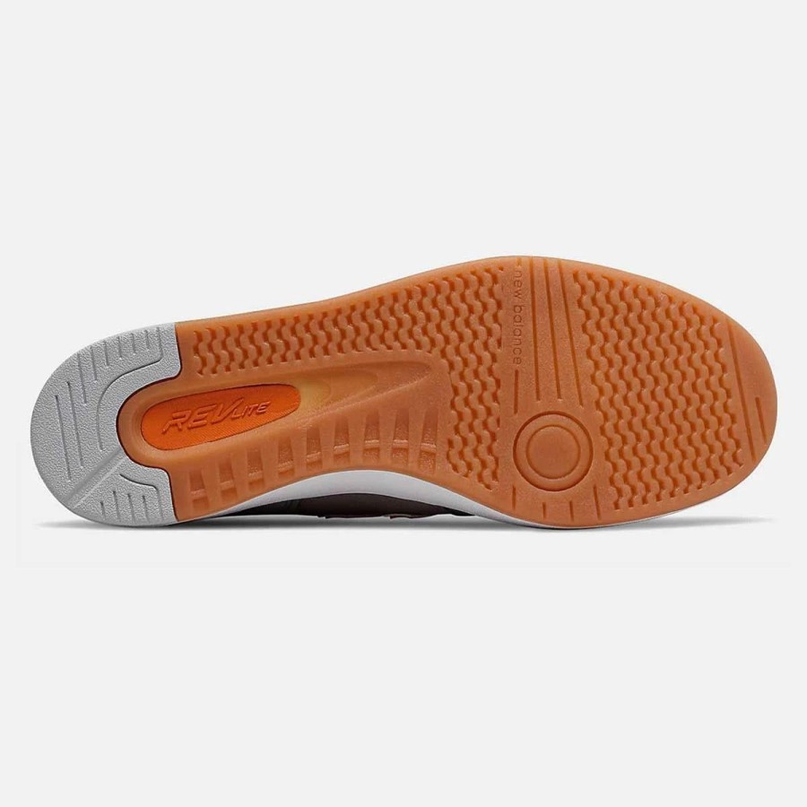 Shoes * | New Balance All Coast 574 Skate Shoes, Grey/Orange