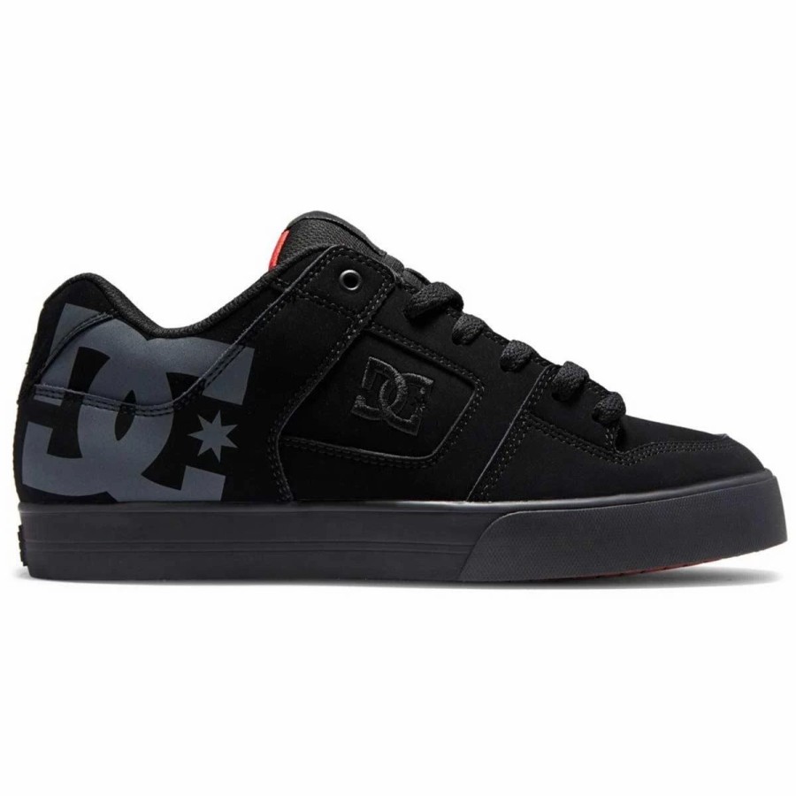 Shoes * | Dc Pure Skate Shoes, Black/Red/Grey