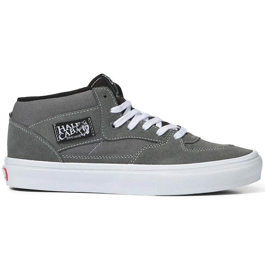 Shoes * | Vans Skate Half Cab Skate Shoes, Grey/White