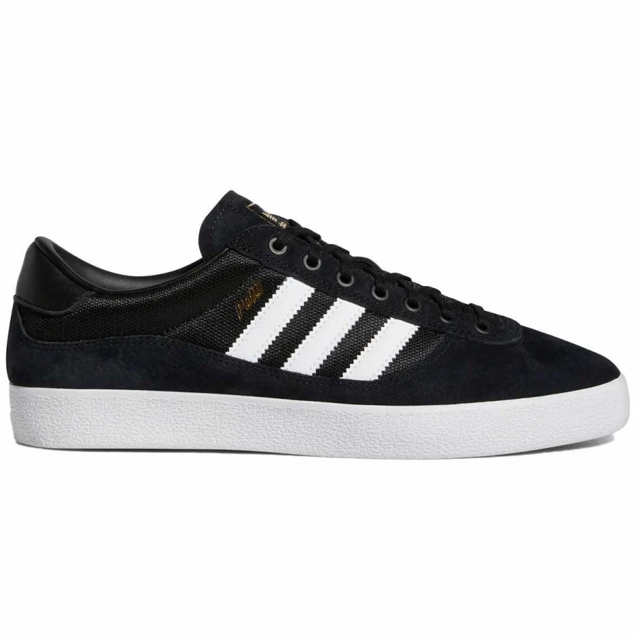 Shoes * | Adidas Puig Indoor Skate Shoes, Black/White/Lime