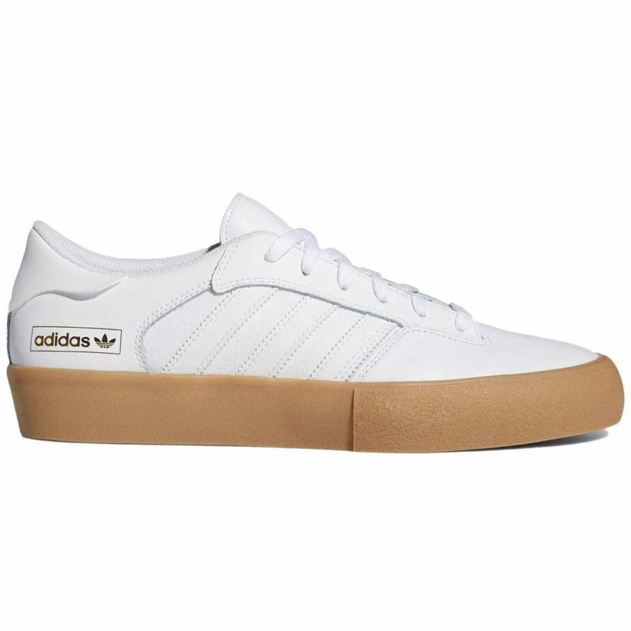 Shoes * | Adidas Matchbreak Super Skate Shoes, White/White/Gum