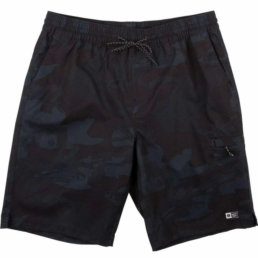 Bottoms * | Salty Crew Drifter Earth Hybrid Walkshorts, 21 -Black Camo