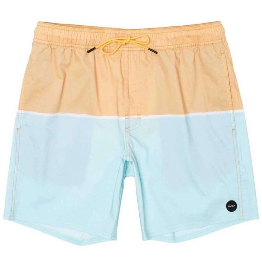 Bottoms * | Rvca County Elastic Boardshorts, 17 -Aqua Haze