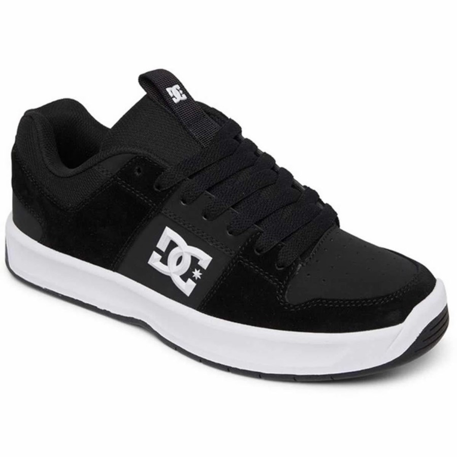 Shoes * | Dc Shoes Lynx Zero Leather Skate Shoes, Black/White-10