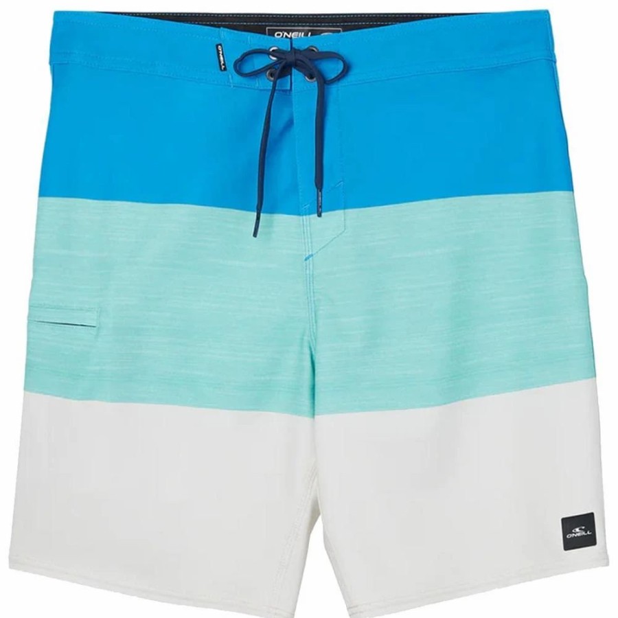 Bottoms * | Oneill O'Neill Hyperfreak Heat Block Boardshorts, 19 -Aqua Wash