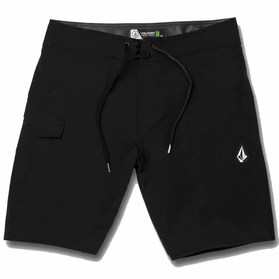 Bottoms * | Volcom Lido Solid Mod-Tech Boardshorts, 20 -Black